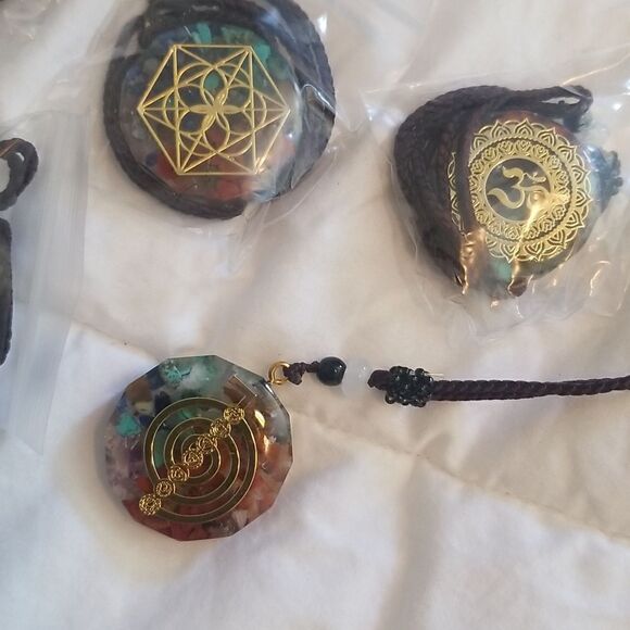 Chakra Necklace Orgonite Necklace Crystal Pendant Necklace Spiral Chakra Healing - Picture 16 of 17